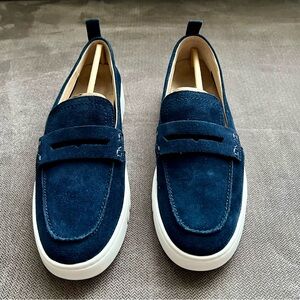 Vionic Navy Blue Suede Uptown Loafers for Women Size 9M NIB